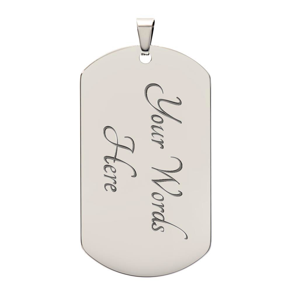 PUERTO RICO ROSE FLAG Military Dog Tag SS Necklace