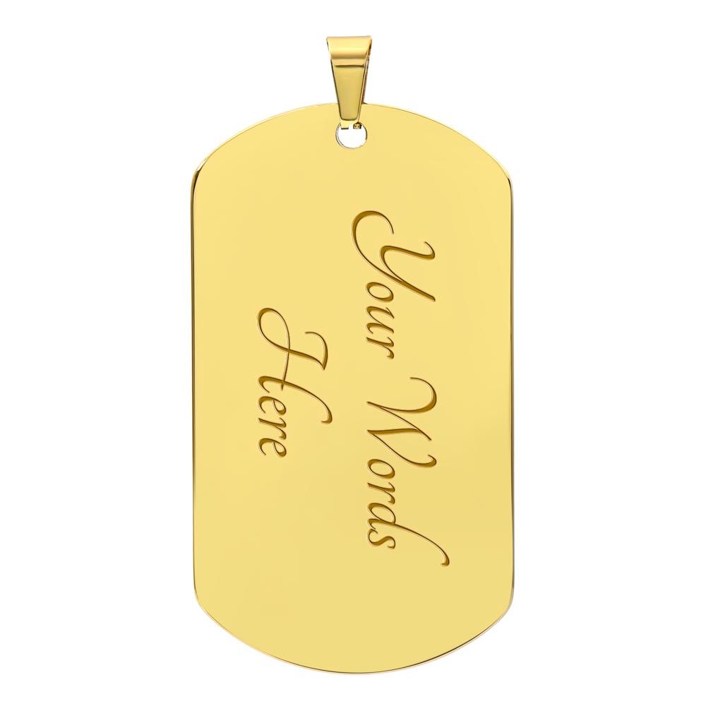 PUERTO RICO ROSE FLAG Military Dog Tag SS Necklace