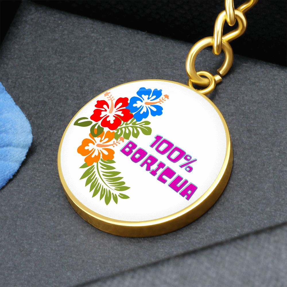 100% Boricua - Keychain
