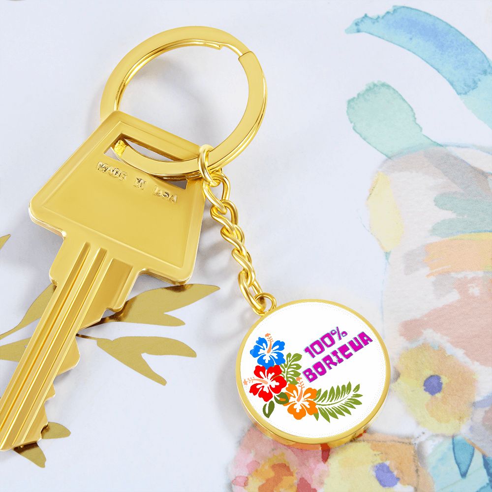 100% Boricua - Keychain