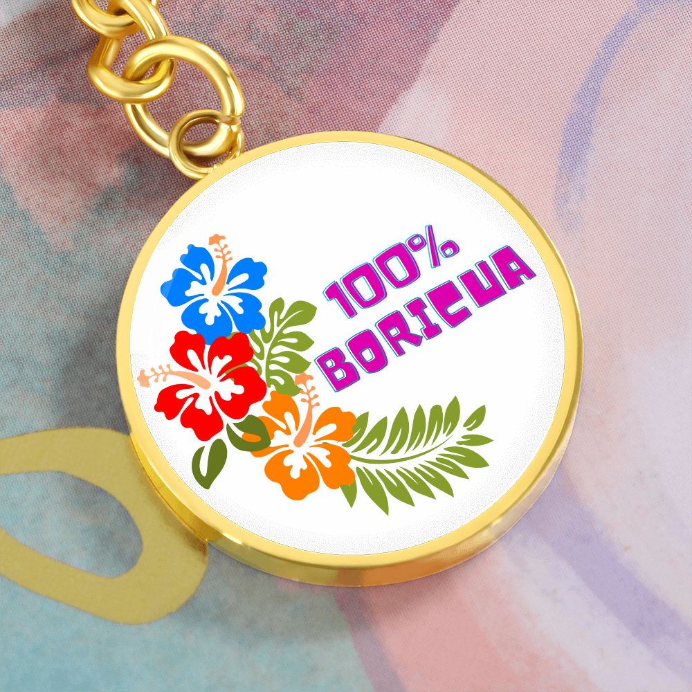 100% Boricua - Keychain