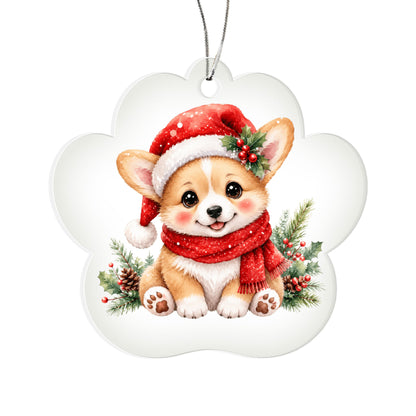 Corg Paw Christmas Ornament